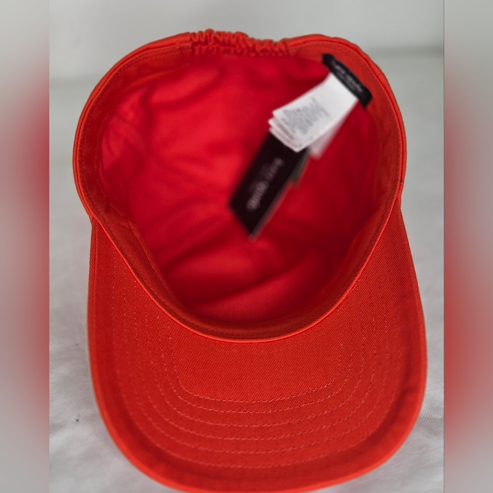 NWT Kate Spade OS Orange Hat/Cap 100% Cotton - Picture 5 of 10